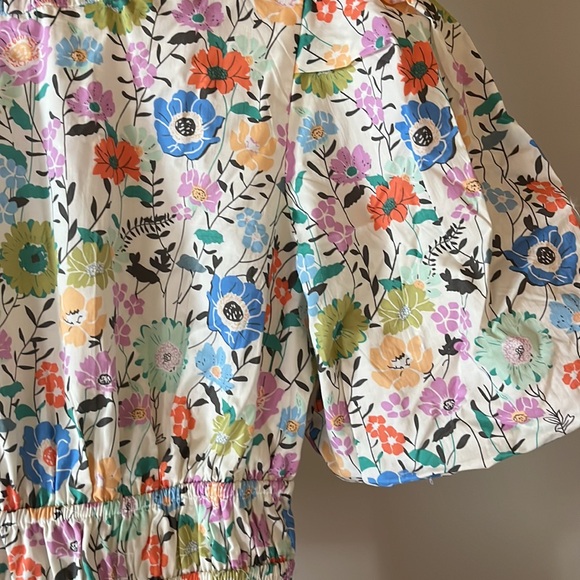 enmerci Bubble hem Flower Garden floral dress. Sz M - Picture 3 of 12